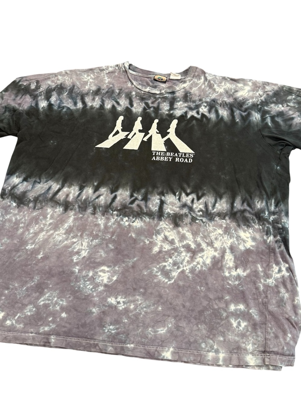 Vintage Liquid Blue Beatles Abbey Road tie dye tee shirt 4XL Tall sleep shirt gr